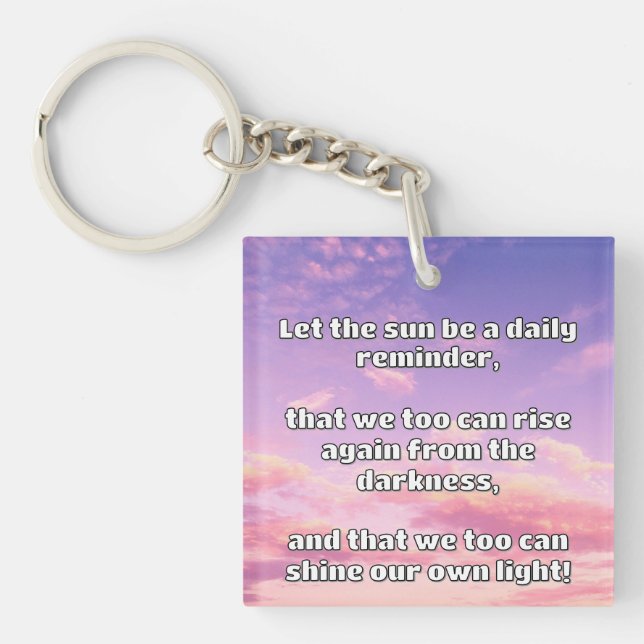Llavero Cita de estímulo positiva de Empath Shine (Frente)