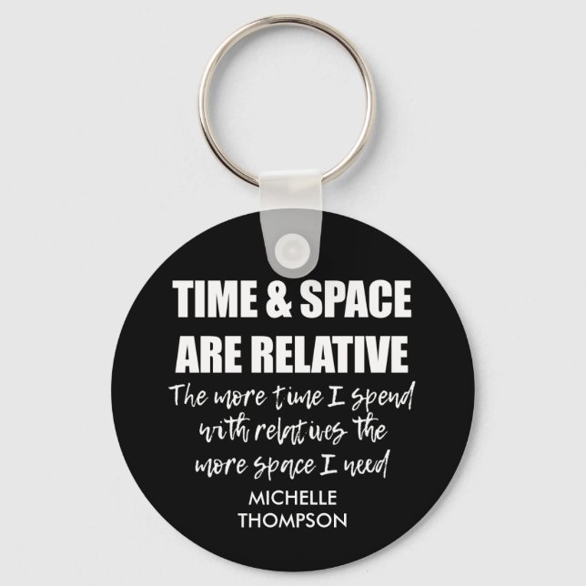 Llavero Cita de familia de diversión de nombre personaliza (Anverso)