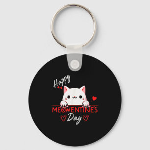 Llavero Cita de gatito lindo de San Valentín para chicas