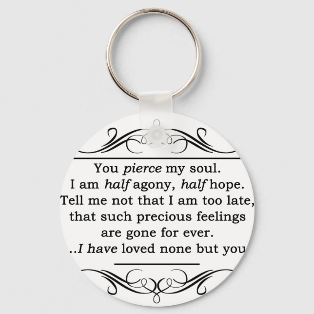 Llavero Cita de Jane Austen Persuasion (Anverso)