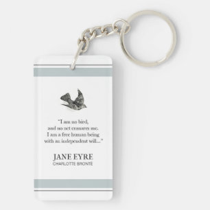 Llavero Cita de Jane Eyre - No soy ningún pájaro