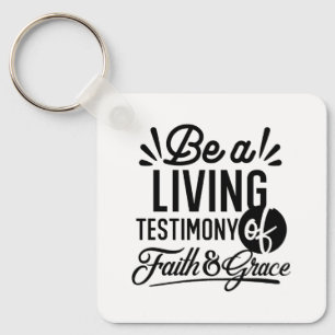 Llavero Cita de la Biblia Testimonio Vivo Motivación Crist