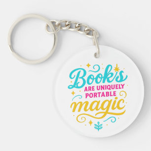 Llavero Cita de Libros son Magia