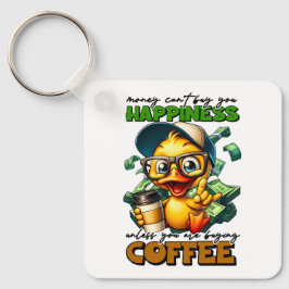 Llavero Cita de pie de lente con lentes de pato divertida