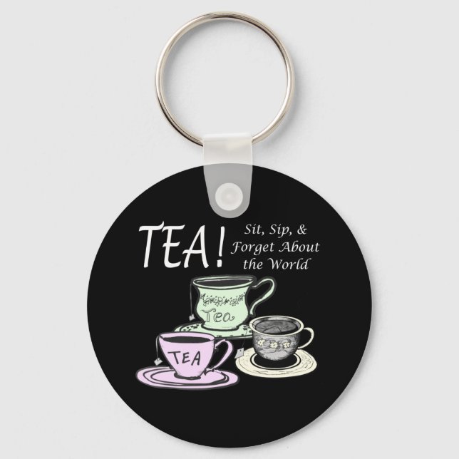 Llavero Cita de positividad de Tea Lover - Sip Sit Olvidar (Anverso)