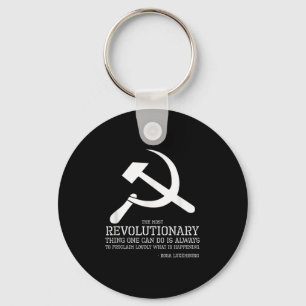 Llavero Cita de Rosa Luxemburg - Socialista &amp; comunist