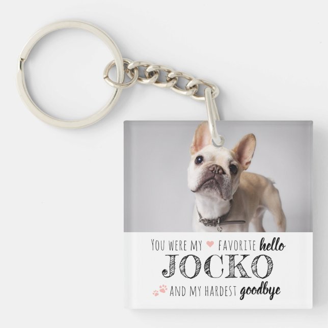 Llavero Cita de solidaridad en memoria de mascota Keepsake (Frente)
