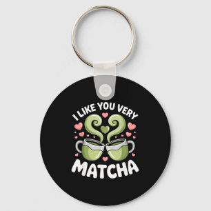 Llavero Cita de Té Matcha Té Verde Chiste Me Gustas Mucho