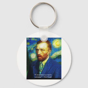 Llavero Cita de Van Gogh "Conscience Compass" Regalos Tees