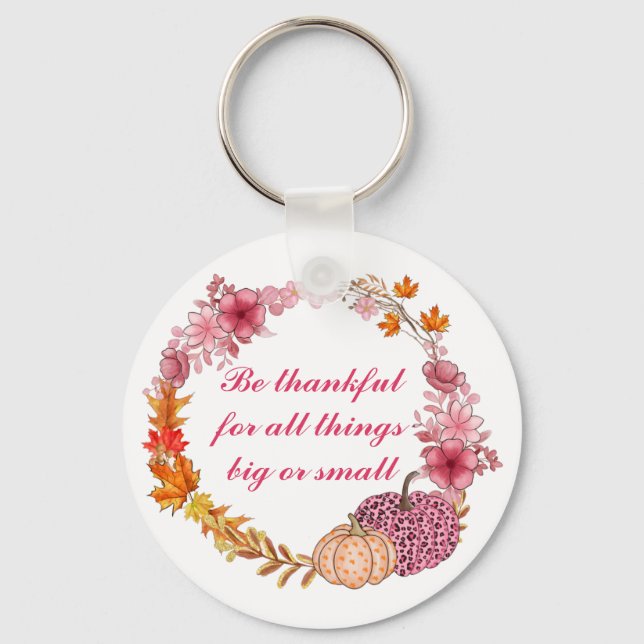 Llavero Cita de Wreath de otoño (Anverso)