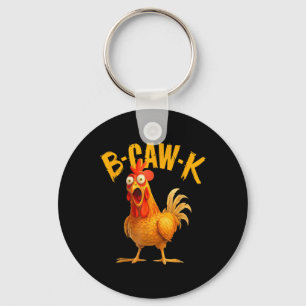 Llavero Cita Divertida B-caw-k Gran Meme de Gallo Pollo