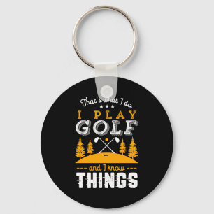 Llavero Cita Divertida de Golf Juego Golf y Sé Cosas