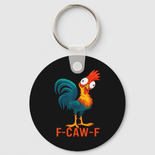 Llavero Cita divertida de humor de pollo F-caw-f Gallo Mem