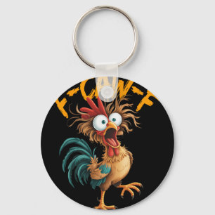 Llavero Cita divertida de humor de pollo F-caw-f Gallo Mem