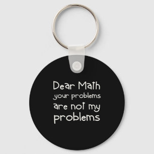 Llavero Cita Divertida de Matemáticas Querida Matemática P