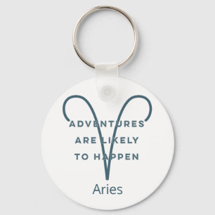Llavero Cita divertida de Rótulo Aries Zodiac en cumpleaño