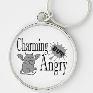 Llavero Cita divertida de un pequeño gato endemoniado, enc