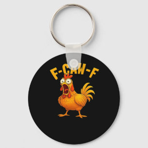 Llavero Cita divertida esencial de pollo F-Caw-F