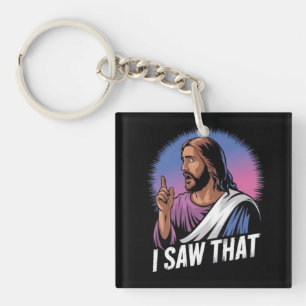 Llavero Cita Divertida Jesús Meme Vi Eso Cartel Cristiano