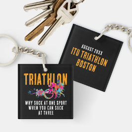 Llavero Cita divertida Naranja colorida Triathlon Splatts