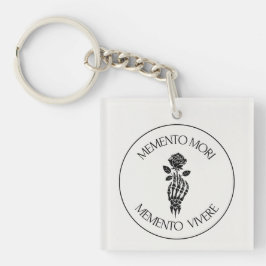 Llavero Cita estoica elegante Memento Mori