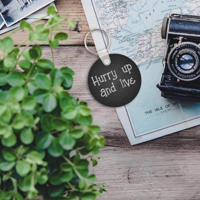 Llavero Cita estoico gris minimalista (Subido por el creador)