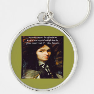 Llavero "Cita Famosa de Descartes 'Eleva Mi Alma'"