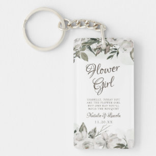 Llavero Cita Floral Vintage Cherish para la niña de las fl