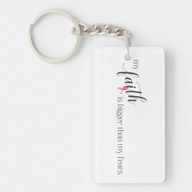 Llavero Cita inspiradora Concienciación sobre el cáncer de (Frente)