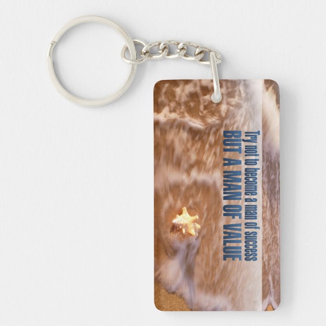 Llavero Cita Inspiradora "Conviértete en un hombre de valo (Frente)