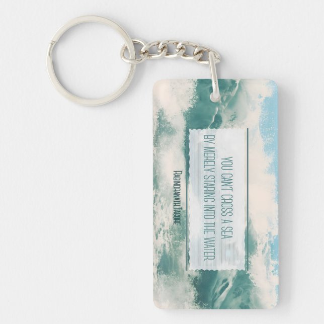 Llavero Cita Inspiradora de "Cross a sea" (Frente)