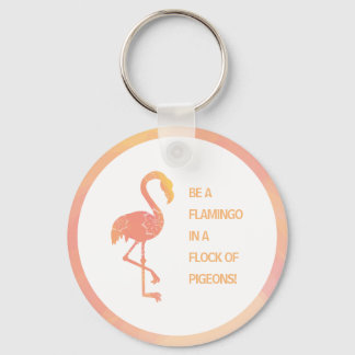 Llavero Cita Inspiradora de Flamingo