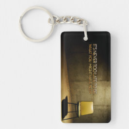 Llavero Cita Inspiradora de George Eliot "Nunca demasiado 