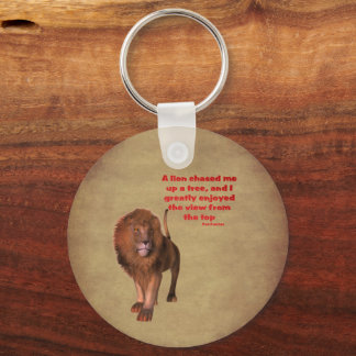 Llavero Cita Inspiradora de Lion Confucio
