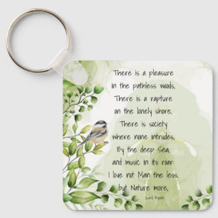 Llavero Cita Inspiradora de Love Nature Lord Byron