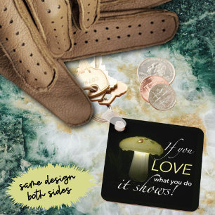 Llavero Cita Inspiradora de luz solar de hongo brillante