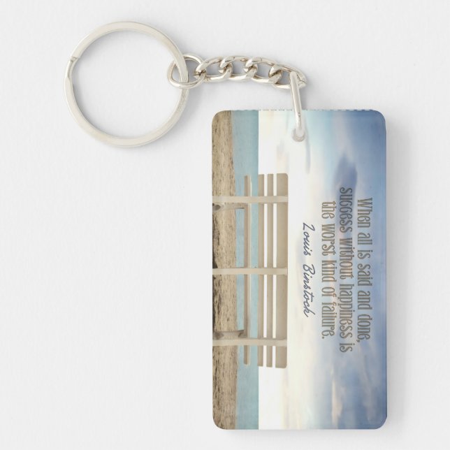 Llavero Cita Inspiradora "Éxito sin felicidad" (Frente)