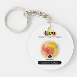 Llavero Cita Leo del Rótulo Zodiaco moderno | Fuego de ele