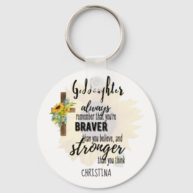 Llavero Cita motivacional de GODDAUGHTER para adolescentes (Anverso)