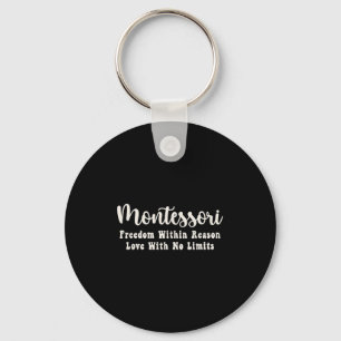 Llavero Cita motivacional de Montessori, té del equipo Mon