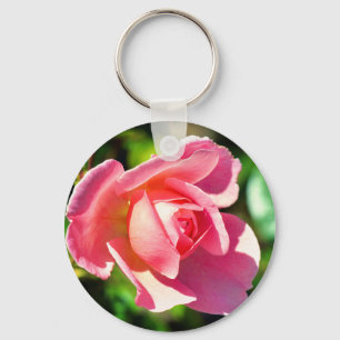 Llavero Cita motivacional rosa de un solo Rosa