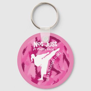 Llavero Cita Taekwondo Cute Pink White Girly