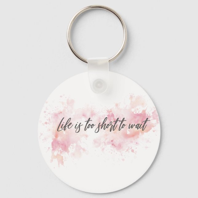 Llavero Cita tipográfica inspiradora - La vida también (Anverso)