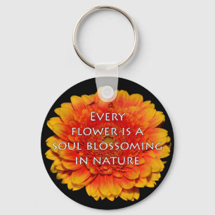 Llavero Citas inspiradoras con las flores