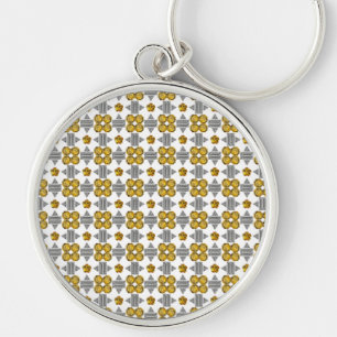 Llavero Citrino Diamante Gemstone Art, Amarillo