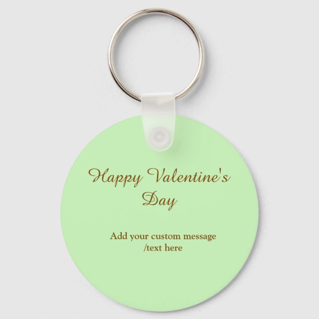 Llavero Citrus green brown happy Valentine's day simple  (Anverso)