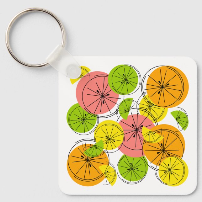 Llavero Citrus keychain aluminio cuadrado de doble cara (Anverso)