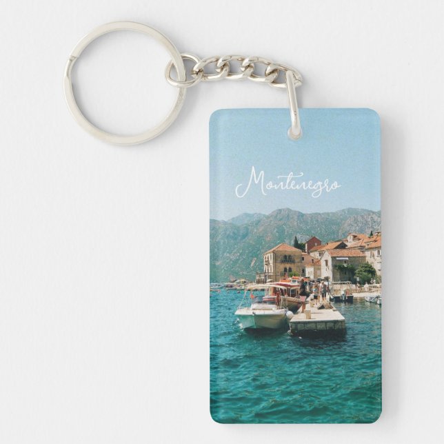 Llavero Ciudad costera de Perast, Montenegro (Frente)