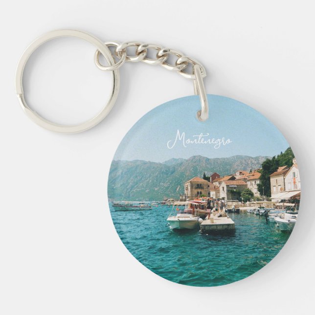 Llavero Ciudad costera de Perast, Montenegro (Frente)