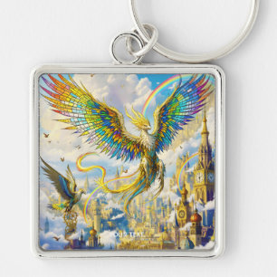 Llavero Ciudad de Griffin Steampunk Lindo Fantasía